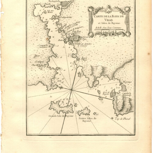 Carte de la Baye de Vigo et Isles de Bayone. 1764