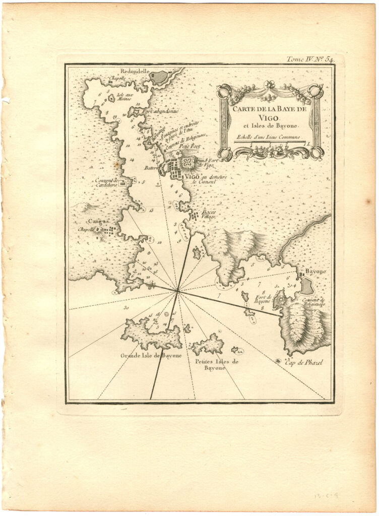 Carte de la Baye de Vigo et Isles de Bayone. 1764