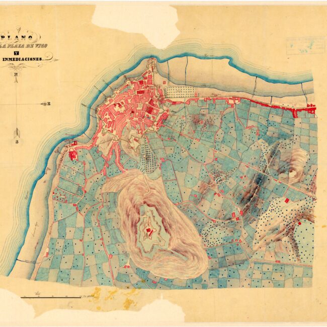 Plano da Praza de Vigo e inmediacións. 1965 Archivo General Militar de Madrid