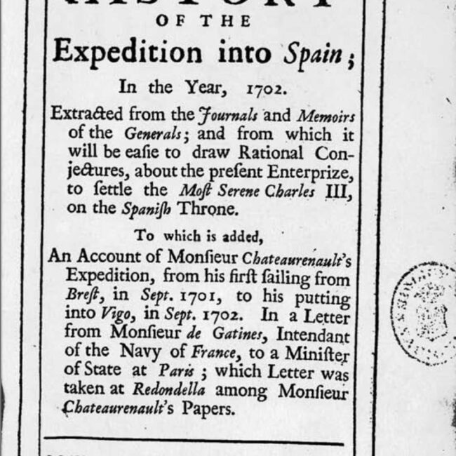 A full and impartial history of the expedition into Spain. 1702 Biblioteca Nacional de España